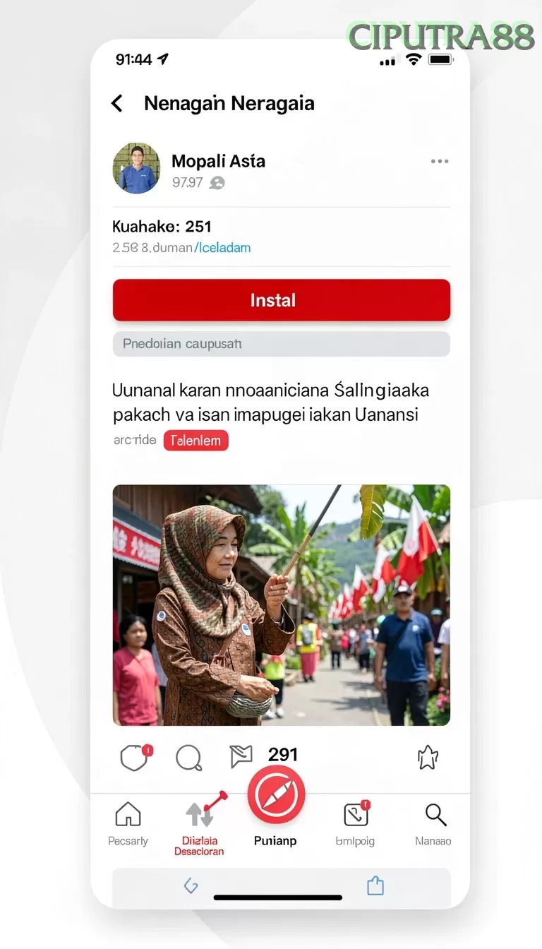 Cuplikan layar MEGA388 — menu navigasi