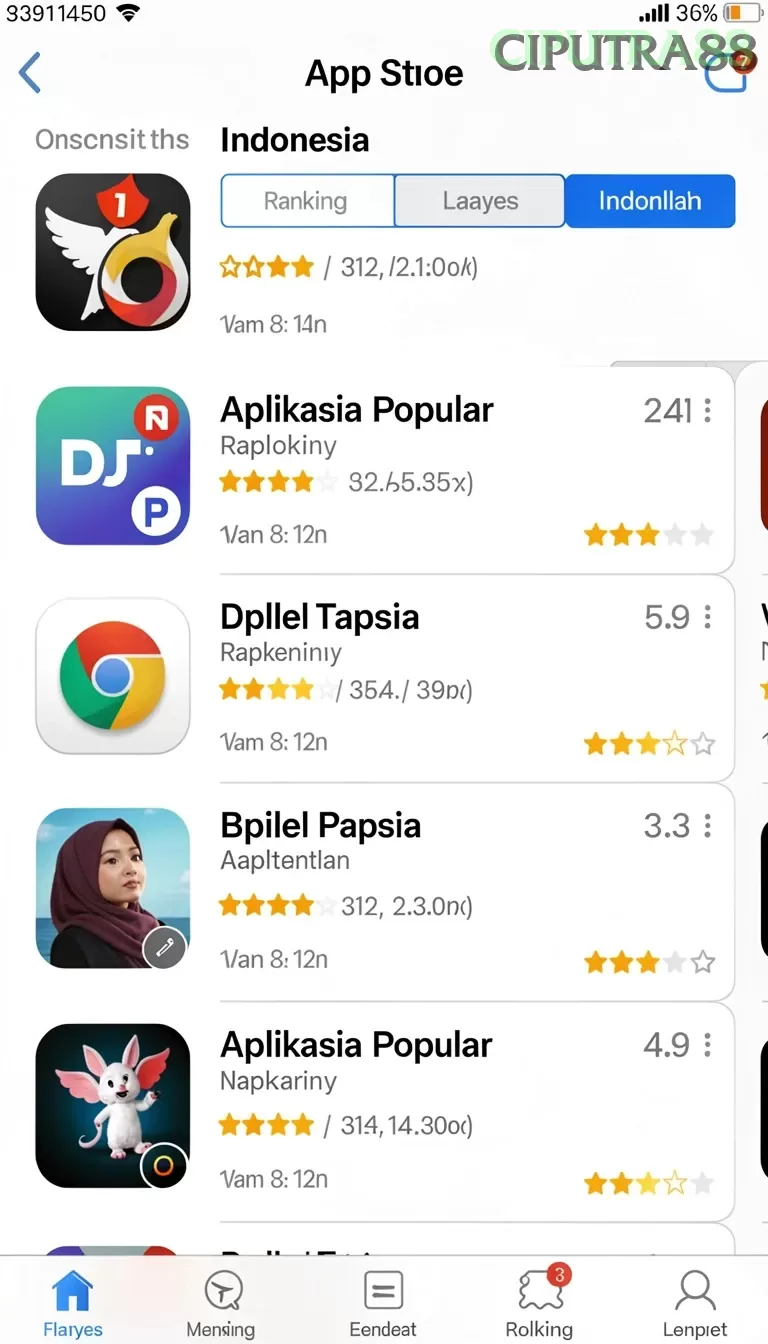 Cuplikan layar ASTON777 — menu navigasi
