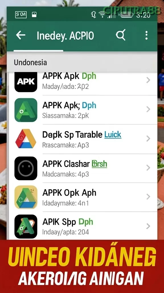 Cuplikan layar TOKYO88 — menu navigasi